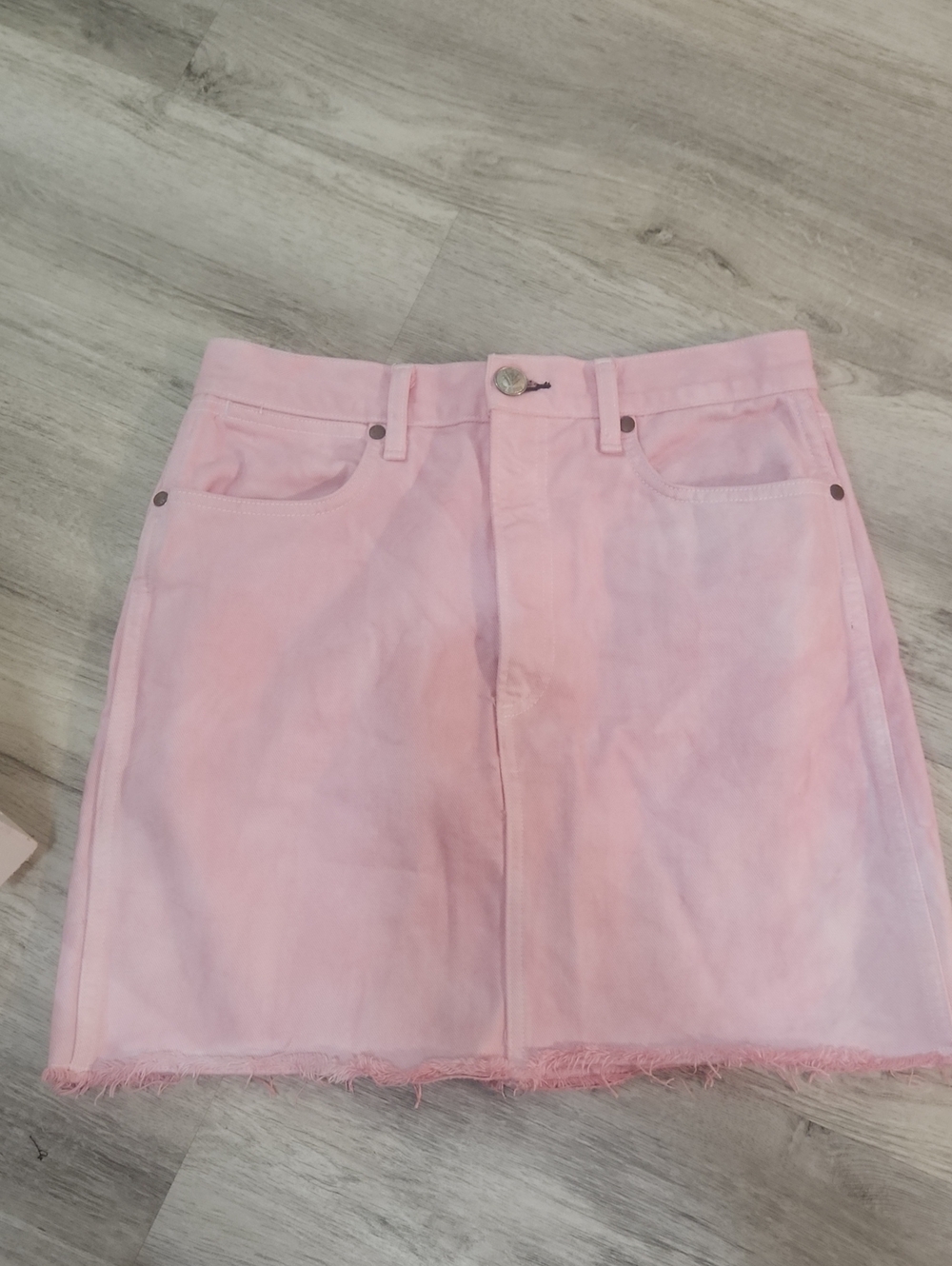 rag & bone pink denim skirt